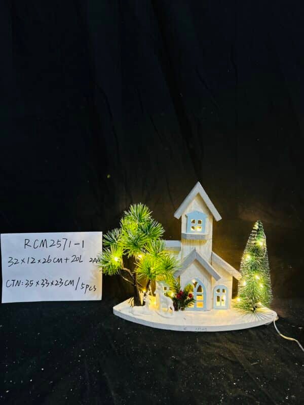 Newest Custom Christmas Led Light Wooden House,Pre-Lit Wooden Christmas Village House LED Christmas Scene Houses with Lights Luminous Wood House Tabletop Decors for Winter Xmas Holiday Party