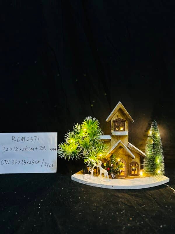 Newest Custom Christmas Led Light Wooden House,Pre-Lit Wooden Christmas Village House LED Christmas Scene Houses with Lights Luminous Wood House Tabletop Decors for Winter Xmas Holiday Party