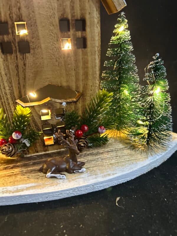 Christmas Decor - Pre-lit Wooden Church