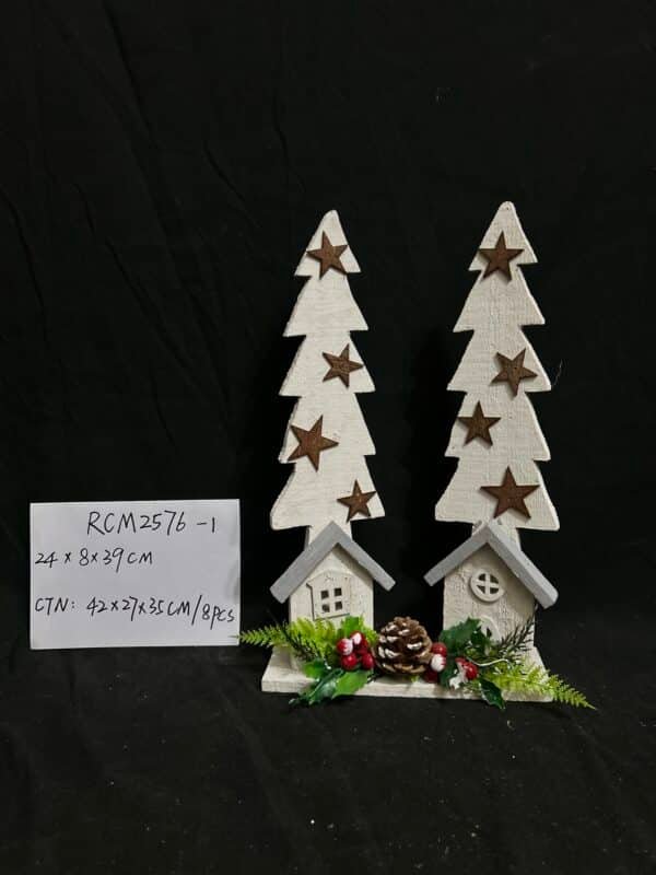 Wooden Christmas Trees Tabletop Decoration Rustic Wood Tiered Tray Decor Mini Christmas Tree