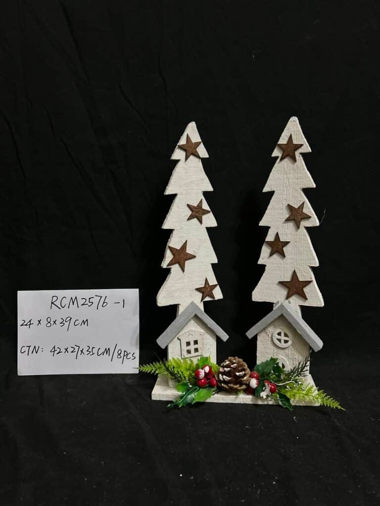 Wooden Christmas Trees Tabletop Decoration Rustic Wood Tiered Tray Decor Mini Christmas Tree