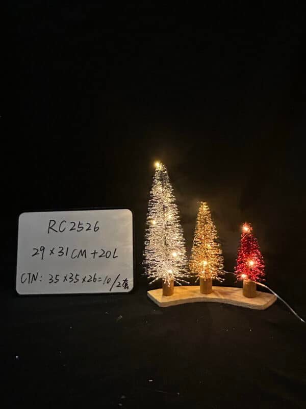Christmas Tree with Lights, Christmas Table Decorations, Small Christmas Village Trees for Xmas Holiday Party Home Craft