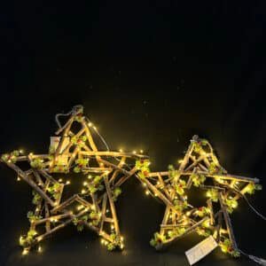 Wood Christmas Decorations Wooden Star Hanging Ornaments Wall Festive Holiday Star Shape Accents Decor for Christmas Party Wedding Seasonal Indoor and Outdoor Decoration