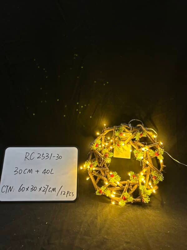 2025 Wooden Christams Garland Decaration