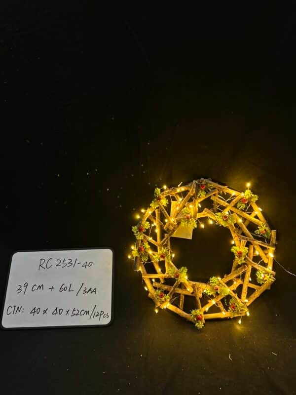 2025 Wooden Christams Garland Decaration