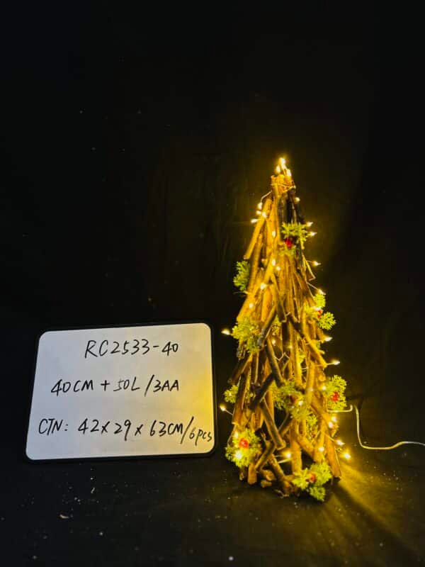 LED Lighted Christmas Cone Trees Christmas Tree Ornament Battery Operated Christmas Decoration Xmas Table Decor for Indoor Home Bedroom Tabletop Centerpiece Holiday Party