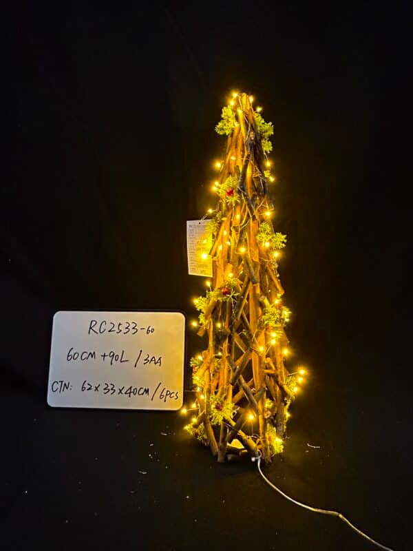 LED Lighted Christmas Cone Trees Christmas Tree Ornament Battery Operated Christmas Decoration Xmas Table Decor for Indoor Home Bedroom Tabletop Centerpiece Holiday Party