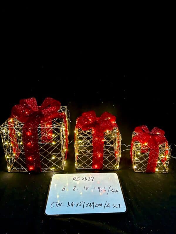 Christmas Lighted Gift Boxes