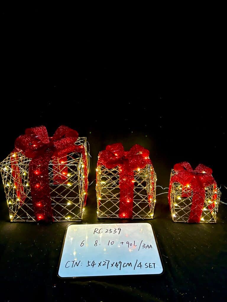 Christmas Lighted Gift Boxes