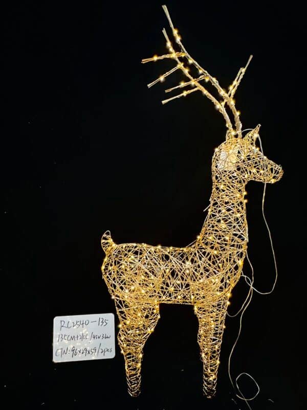 135CM Best Choice Products Lighted Christmas Deer, Outdoor Yard Reindeer Holiday Decoration with LED Lights