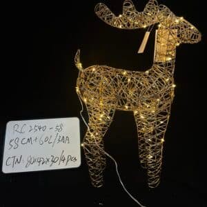 58CM Best Choice Products Lighted Christmas Deer, Outdoor Yard Reindeer Holiday Decoration with LED Lights