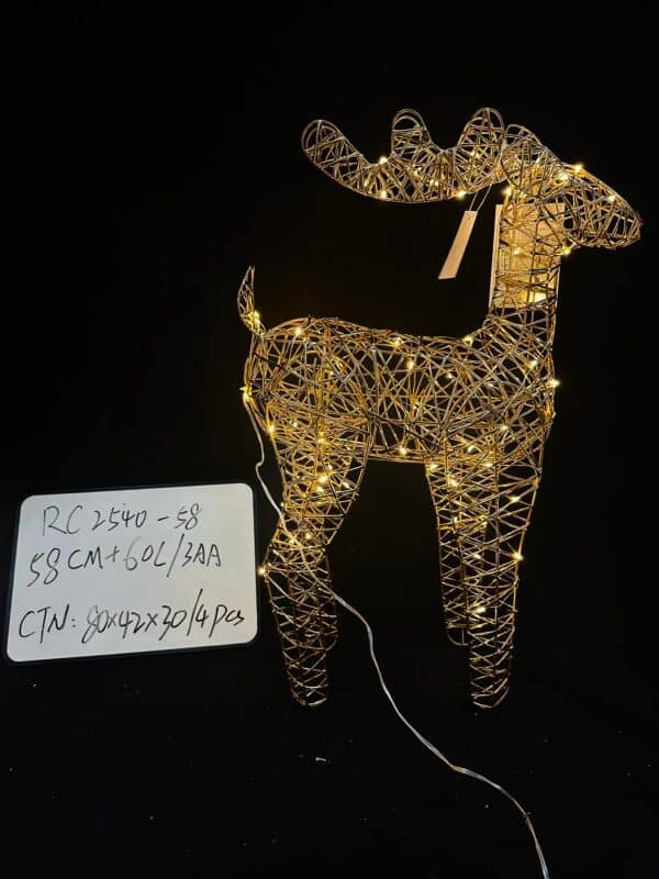 58CM Best Choice Products Lighted Christmas Deer, Outdoor Yard Reindeer Holiday Decoration with LED Lights