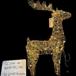 80CM Best Choice Products Lighted Christmas Deer, Outdoor Yard Reindeer Holiday Decoration with LED Lights