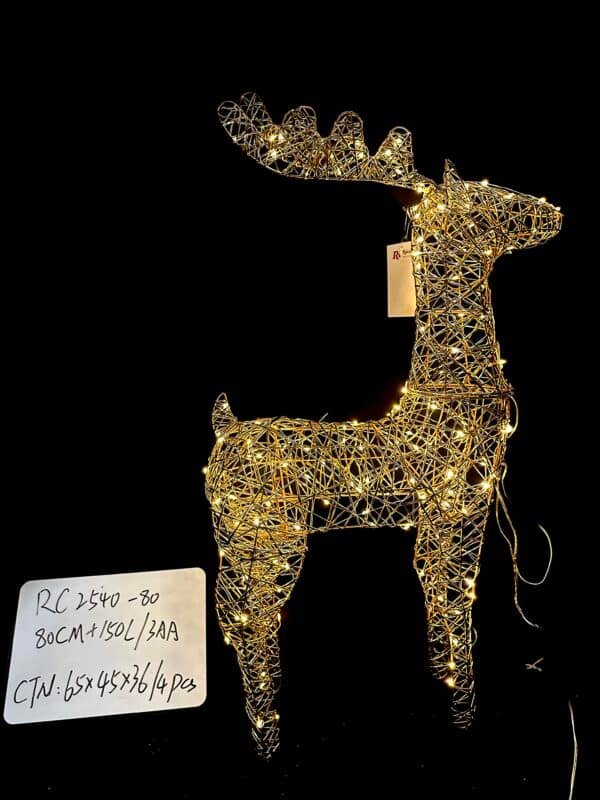 80CM Best Choice Products Lighted Christmas Deer, Outdoor Yard Reindeer Holiday Decoration with LED Lights