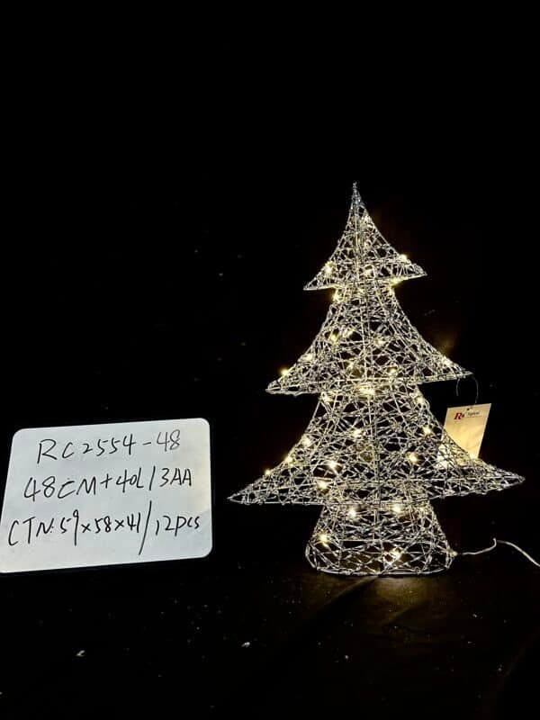 Good Quality Lighted Artificial Christmas Tree, Xmas Tree Decor withLED Lights Weatherproof Light String, Indoor Outdoor Light-up Christmas Decoration for Garden Lawn Yard