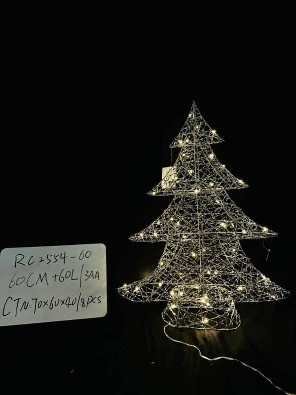 Good Quality Lighted Artificial Christmas Tree, Xmas Tree Decor withLED Lights Weatherproof Light String, Indoor Outdoor Light-up Christmas Decoration for Garden Lawn Yard