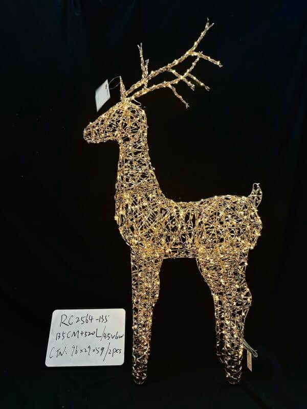 135CM Outdoor Holiday Reindeer Lawn Decoration with LED Lights , Christmas Decoration