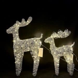 Reindeer Christmas Decoration, Battery Operated Standing Reindeer With Warm LED Lights for Indoor Outdoor Holiday Lawn Patio Garden Decor