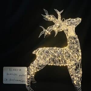 Outdoor Christmas Decorations, Standing Reindeer with Warm LED Lights in for Indoor Outdoor Holiday Lawn Patio Garden Decor Outdoor