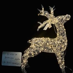 Christmas Decorations Outdoors Reindeer - Light up Christmas Deer with LED Lights, Extension Cord, Ground Stakes, for Outdoor Front Yard Porch