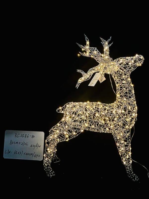 Christmas Decorations Outdoors Reindeer - Light up Christmas Deer with LED Lights, Extension Cord, Ground Stakes, for Outdoor Front Yard Porch