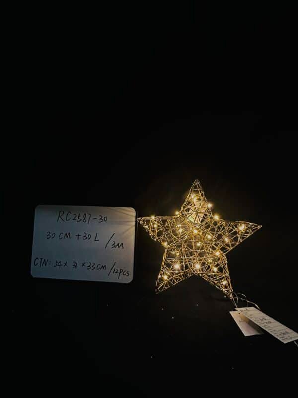 Christmas Star Lights with LED Lights, LED Warm Fairy Lights，Christmas Star Lights for Christmas Party Indoor Outdoor Holiday Decoration