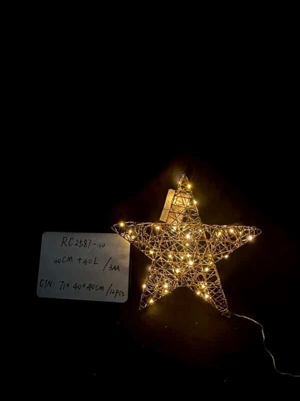 Christmas Star Lights with LED Lights, LED Warm Fairy Lights，Christmas Star Lights for Christmas Party Indoor Outdoor Holiday Decoration