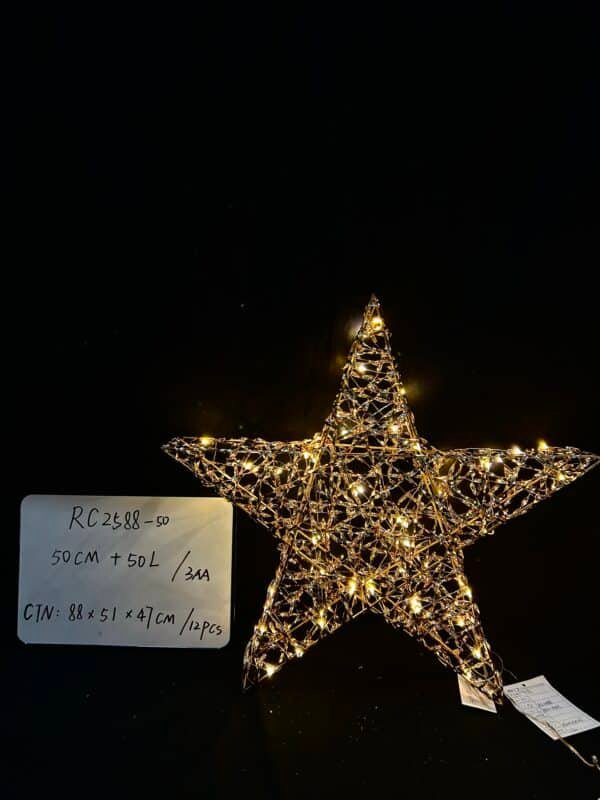 Christmas Star Lights with LED Lights, LED Warm Fairy Lights，Christmas Star Lights for Christmas Party Indoor Outdoor Holiday Decoration