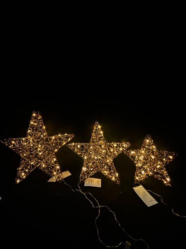 Christmas Star Lights with LED Lights, LED Warm Fairy Lights，Christmas Star Lights for Christmas Party Indoor Outdoor Holiday Decoration