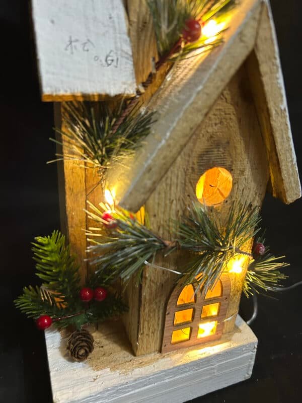 60CM Lighted Snowy Church Christmas Tabletop Decoration