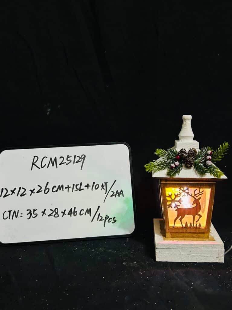 LED Wooden Decorative Lantern Rustic Farmhouse Wedding Centerpiece Lantern for Table Display Party Home Decor Indoor Outdoor X'Mas