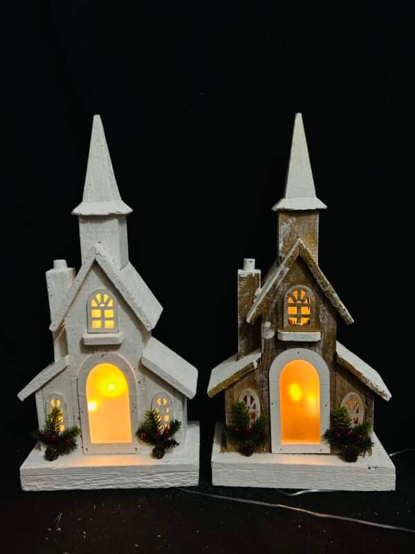 Christmas Wood Village Christmas Luminous Wooden House