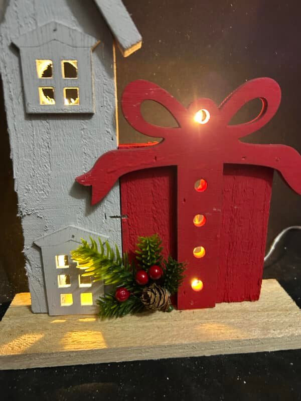 LED Light Christmas Ornaments Christmas LED Village House Crafts for Home