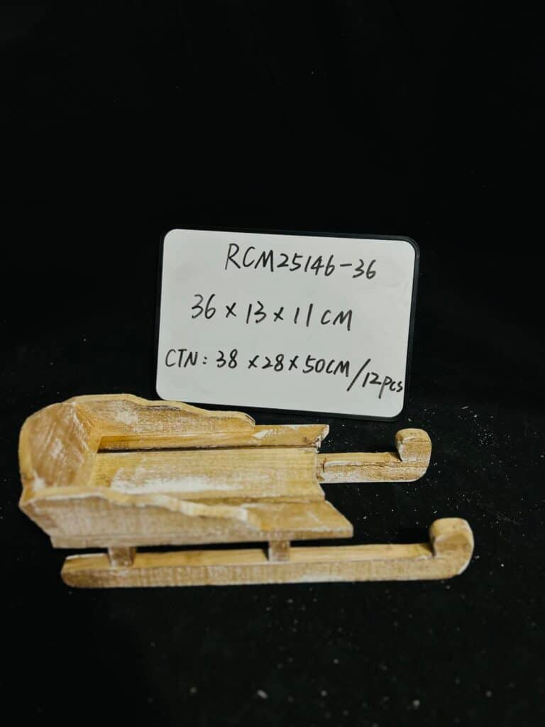 Christmas Wooden Sled Decoration Wood Decorative sled Christmas Holiday Decor