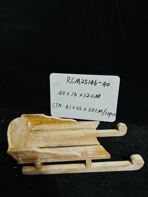 Christmas Wooden Sled Decoration Wood Decorative sled Christmas Holiday Decor