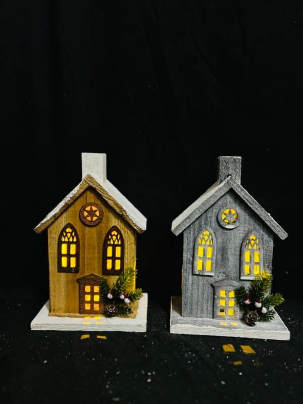 LED Luminous House for Christmas Glowing Adornments