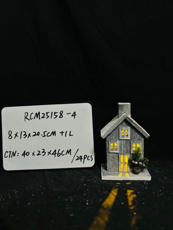 LED Light up Wooden Christmas House Village Decorations