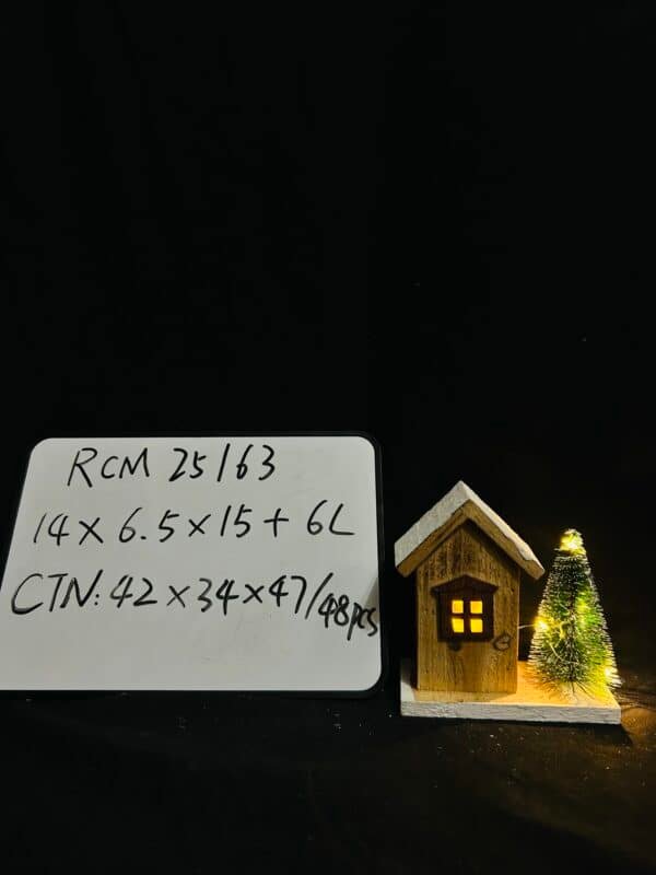 Christmas LED Light Wooden House, Wood Village LED Luminous House