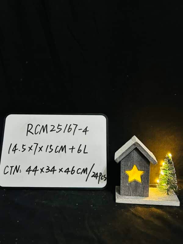LED L-uminous Houses, Christmas Village House Cabin Crafts Decorations