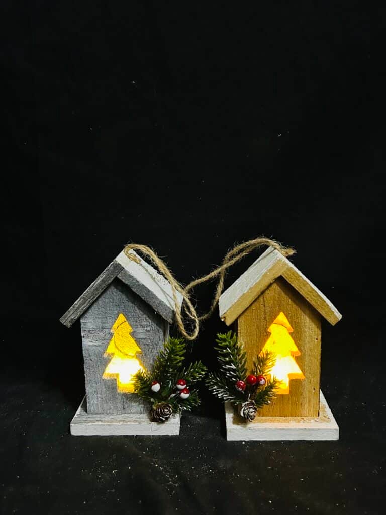 Wooden Hanging Christmas Tree Decorations