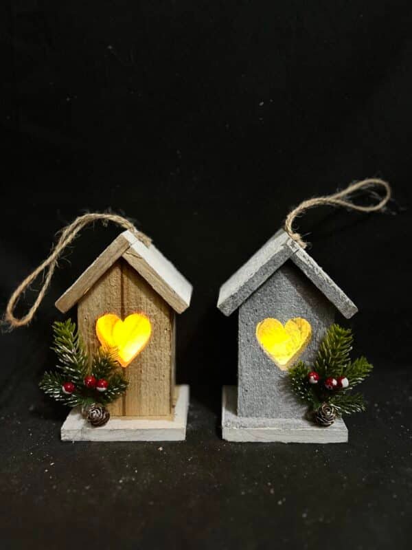 Wooden Hanging Christmas Tree Decorations,Rustic Farmhousefor Winter Holiday Indoor Decor, Xmas Tree Decorations