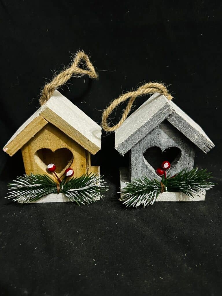 Cute House Wooden Christmas Ornaments for Tree Decorations - Room Hanging Ornaments