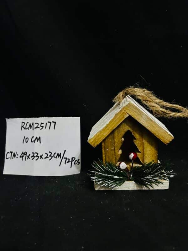 Wooden Christmas Ornaments - Hanging Crafts Decorations for Xmas Tree & Home Decor