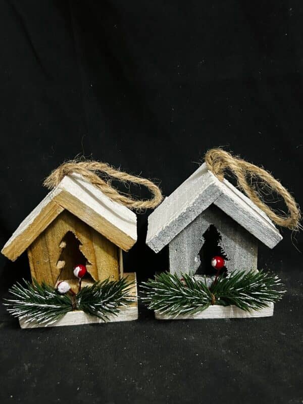 Wooden Christmas Ornaments - Hanging Crafts Decorations for Xmas Tree & Home Decor