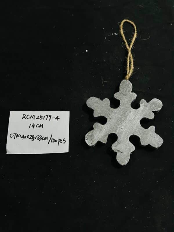 Wooden Christmas Ornaments - Tree Hanging Decorations, Wooden Snowflakes