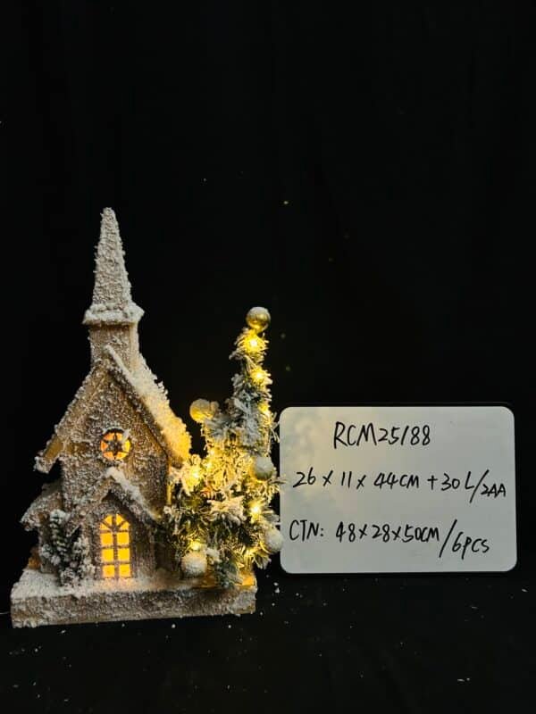 LED Light up Wooden Christmas House Village Decorations Christmas Table Centerpieces