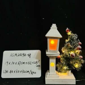 Christmas Streetlamp Model Ornament Unique Wooden Showcase Decor for Holiday Centerpieces Tabletop Adornment