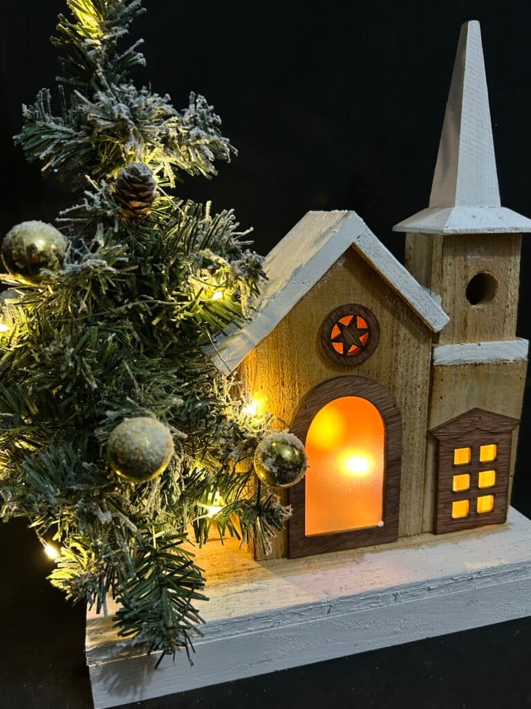Wood Rustic Church Christmas