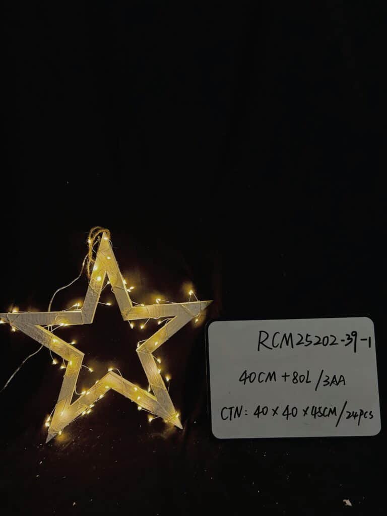 39 CM Handcrafted hainging Rustic Wood Star