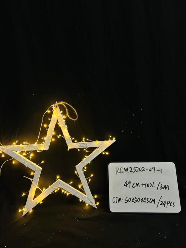 49 CM Handcrafted hainging Rustic Wood Star